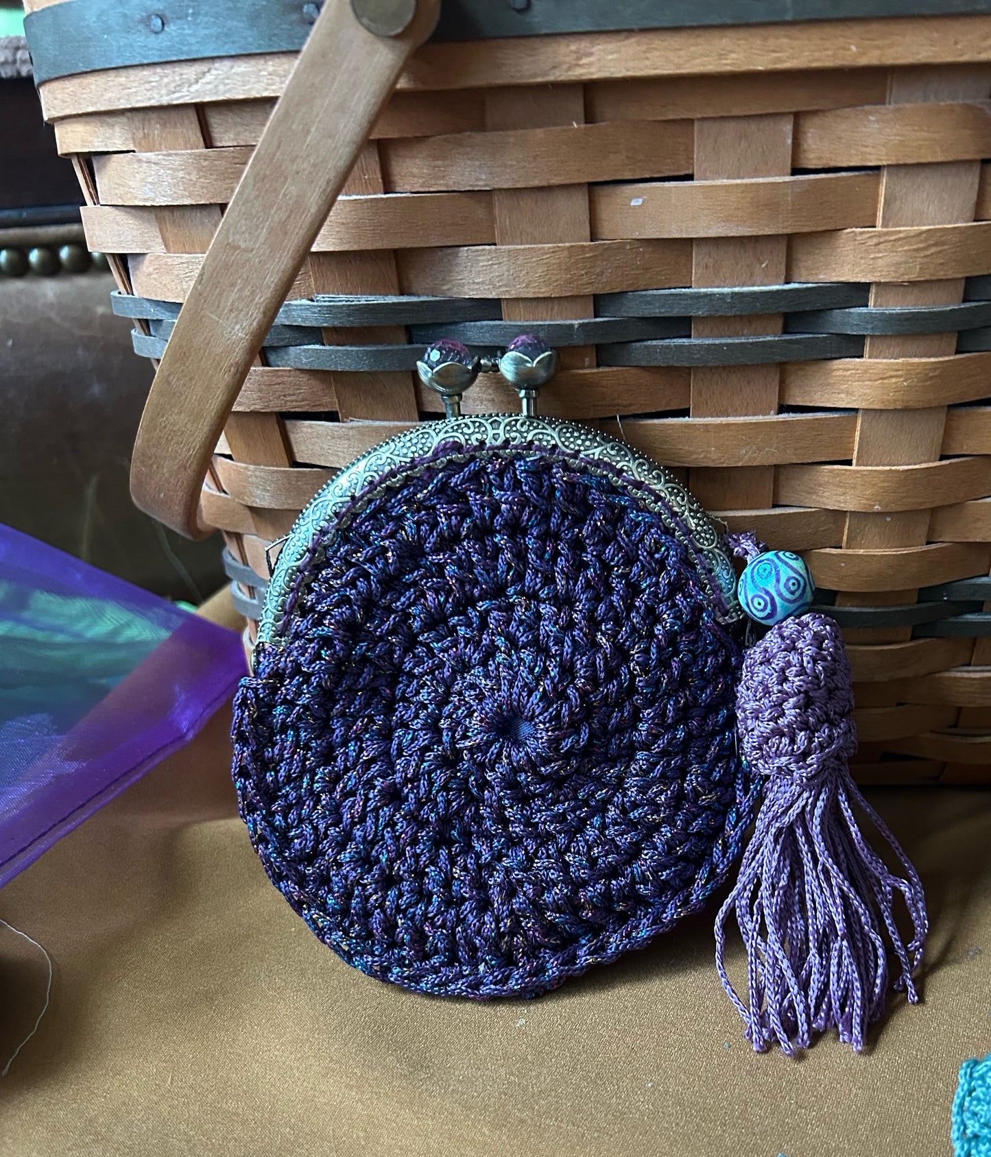 Coin Purple tassel coin purse